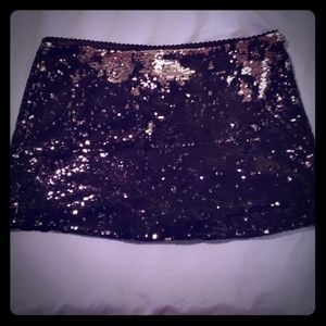 Sequin Black Glitter mini skirt